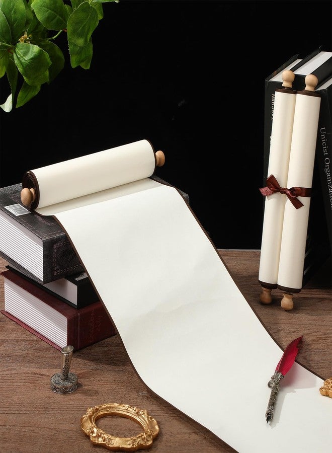 Epakh Blank Scroll Paper 9 x 144 Inches Long Scroll Paper Vintage Wrapped on Wood Rod for Wedding Vows, Writing, Drawing, Calligraphy, Invitation, Renaissance Festivals - Image 5